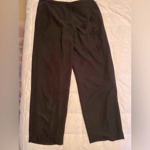 Adrianna Pappell Black dress slacks with beautiful beaded detail